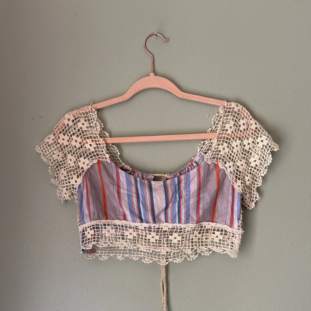 Free People | Aruba Top | Medium | Beige Combo
